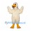 Duck Mascot Costume in Cream with Wide Wings and Orange Bill
