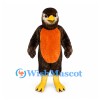 Robin Mascot Costume in Brown with Orange Chest