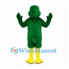 Bird Mascot Costume in Green with Large Yellow Beak