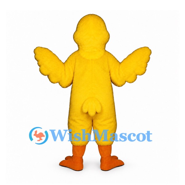 Chick Mascot Costume in Yellow with Outstretched Wings