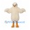 Chick Mascot Costume in Cream with Small Wings and Orange Feet