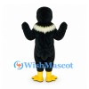 Bird Mascot Costume in Dark Green with Cream Neck Ruff