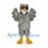 Owl Mascot Costume in Gray with Broad Feathered Wings
