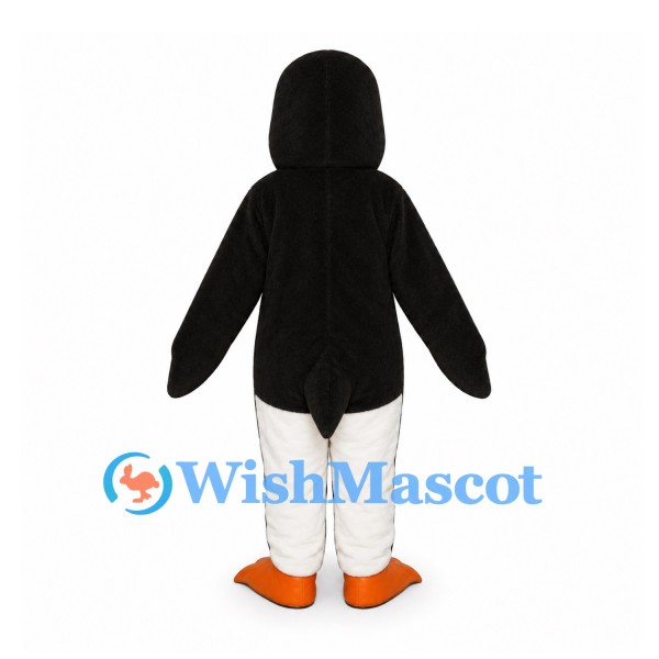 Penguin Mascot Costume in Black and White with Orange Beak