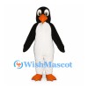 Penguin Mascot Costume in Black and White with Orange Beak