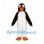 Penguin Mascot Costume in Black and White with Orange Beak