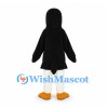 Penguin Mascot Costume in Black and White with Yellow Beak