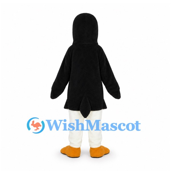 Penguin Mascot Costume in Black and White with Yellow Beak