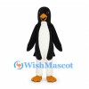 Penguin Mascot Costume in Black and White with Yellow Beak