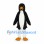 Penguin Mascot Costume in Black and White with Yellow Beak
