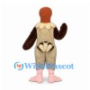Vulture Mascot Costume with Brown Head and Pink Beak and Feet