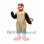 Vulture Mascot Costume with Brown Head and Pink Beak and Feet