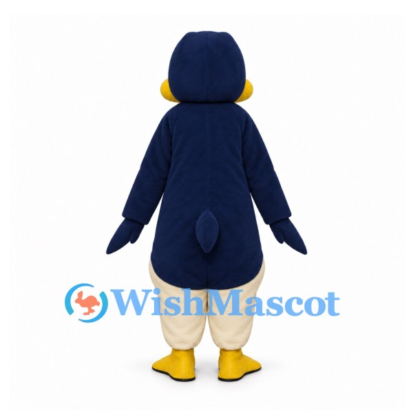 Penguin Mascot Costume in Navy Blue with Cream Belly