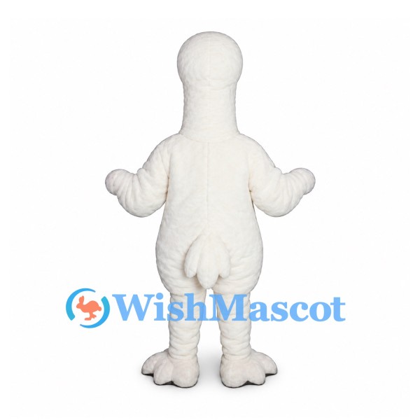 Parrot Mascot Costume in White with Black Beak