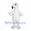 Parrot Mascot Costume in White with Black Beak