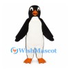 Penguin Mascot Costume in Black and White with Orange Feet