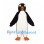 Penguin Mascot Costume in Black and White with Orange Feet