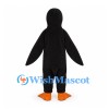Penguin Mascot Costume with Long Orange Beak and White Belly