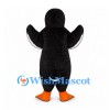 Puffin Mascot Costume in Black and White with Orange Beak