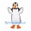 Puffin Mascot Costume in Black and White with Orange Beak