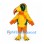 Parrot Mascot Costume in Orange and Yellow with Green Back