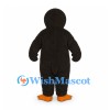 Penguin Mascot Costume in Black with Large White Belly