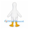Pelican Mascot Costume in White with Yellow Throat Pouch