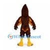 Eagle Mascot Costume in Brown with Muscular Gold Chest