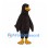 Bird Mascot Costume in Dark Brown with Yellow Beak and Feet