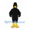Bird Mascot Costume in Black with Yellow Beak and Head Tuft