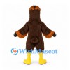 Eagle Mascot Costume in Brown with Tan Belly and Yellow Feet