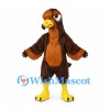 Eagle Mascot Costume in Brown with Tan Belly and Yellow Feet