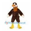 Eagle Mascot Costume with Brown Body and Cream Eye Markings