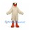 Falcon Mascot Costume in Cream with Orange Beak and Legs