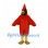 Cardinal Mascot Costume in Red with Tall Crest and Yellow Beak