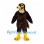 Hawk Mascot Costume in Dark Brown with Yellow Eye Rings