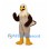 Eagle Mascot Costume with Cream Head and Gray Brown Body