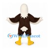 Eagle Mascot Costume with White Head and Spread Brown Wings