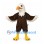Eagle Mascot Costume with White Head and Spread Brown Wings