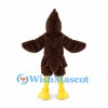 Eagle Mascot Costume in Dark Brown with Tall Crest