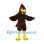 Eagle Mascot Costume in Dark Brown with Tall Crest