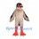 Falcon Mascot Costume in Gray and Purple with Orange Beak