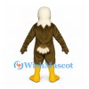 Eagle Mascot Costume with Cream Head and Olive Brown Body