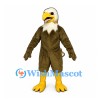 Eagle Mascot Costume with Cream Head and Olive Brown Body
