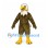 Eagle Mascot Costume with Cream Head and Olive Brown Body