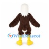 Eagle Mascot Costume with White Head and Dark Brown Wings