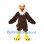 Eagle Mascot Costume with White Head and Dark Brown Wings