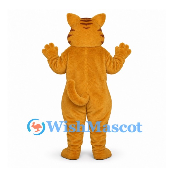 Cat Mascot Costume in Orange with White Belly and Paw Pads
