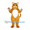 Cat Mascot Costume in Orange with White Belly and Paw Pads