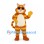 Cat Mascot Costume in Orange Stripes with Dark Sunglasses